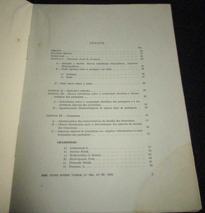 Livro Principais componentes das pastagens espontâneas sul Moçambique