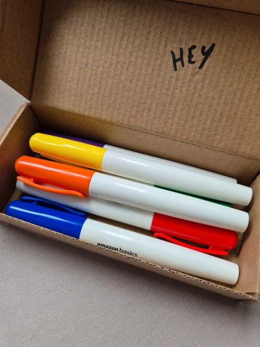 Conjunto de 6 marcadores caneta coloridos da Amazon