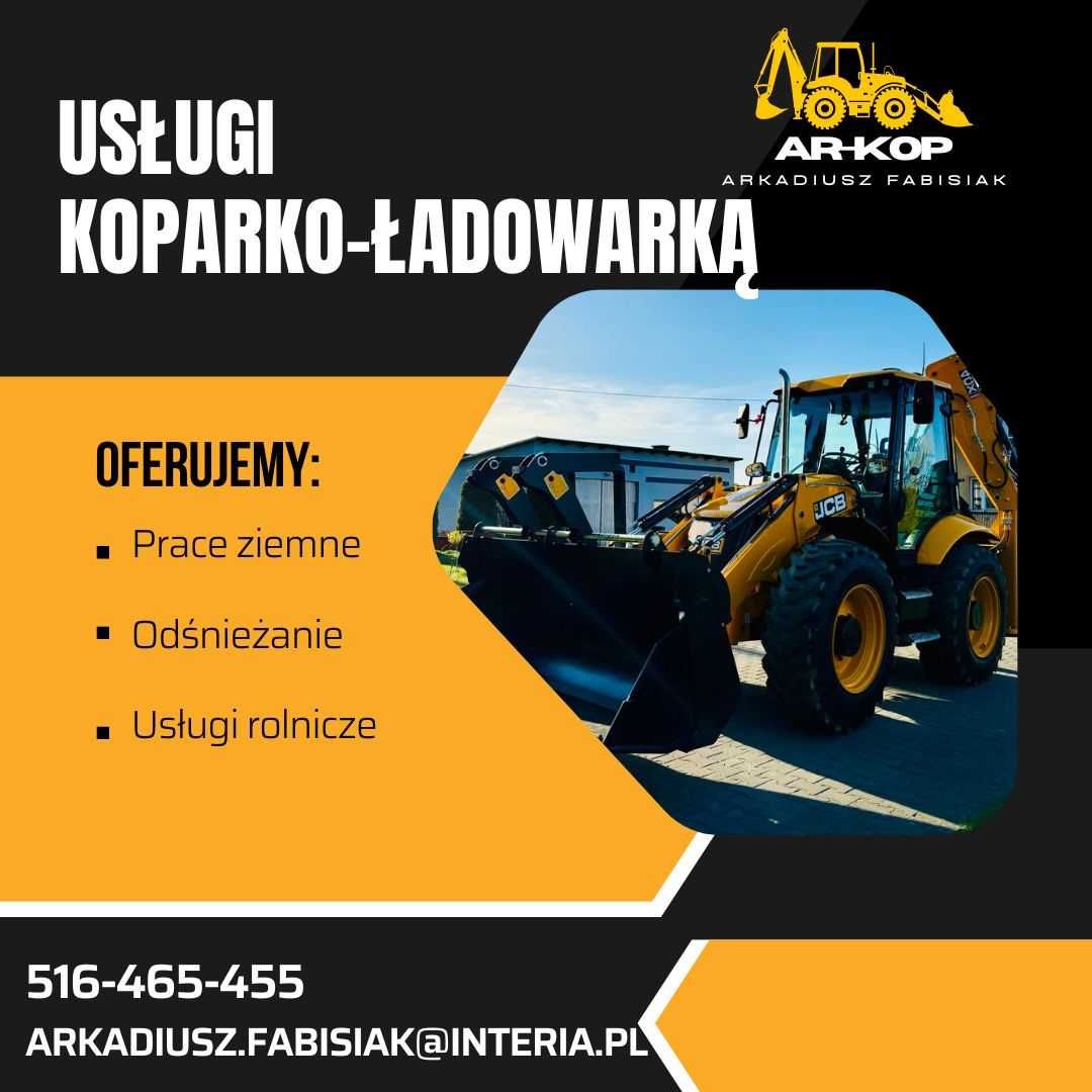 Usługi koparko-ładowarką roboty ziemne