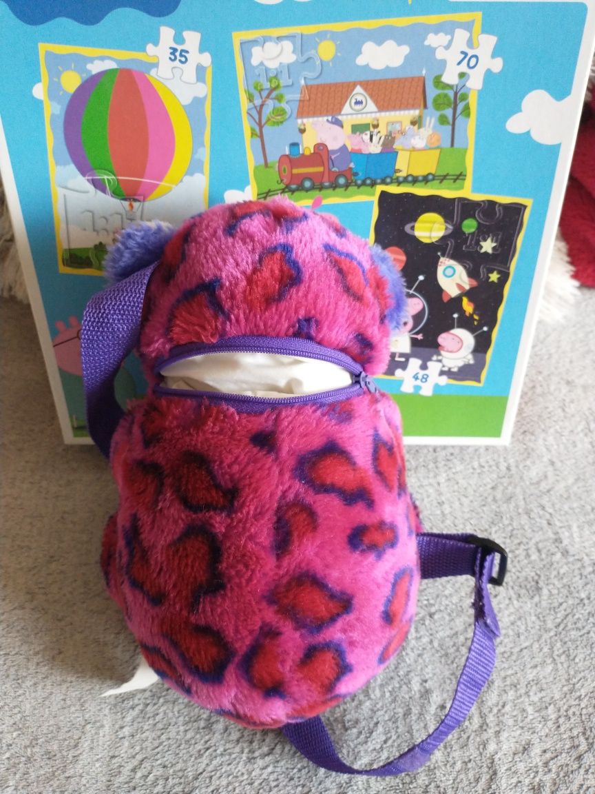 Świnka Peppa puzzle klocki torebka tygrysek