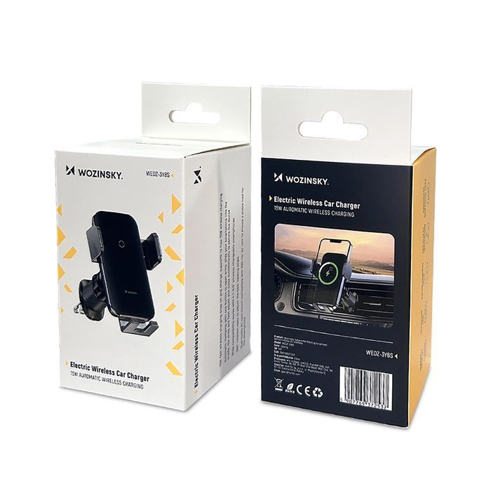 Uchwyt samochodowy Wozinsky WEDZ-3Y8S zaciskowy z ładowarką indukcyjną