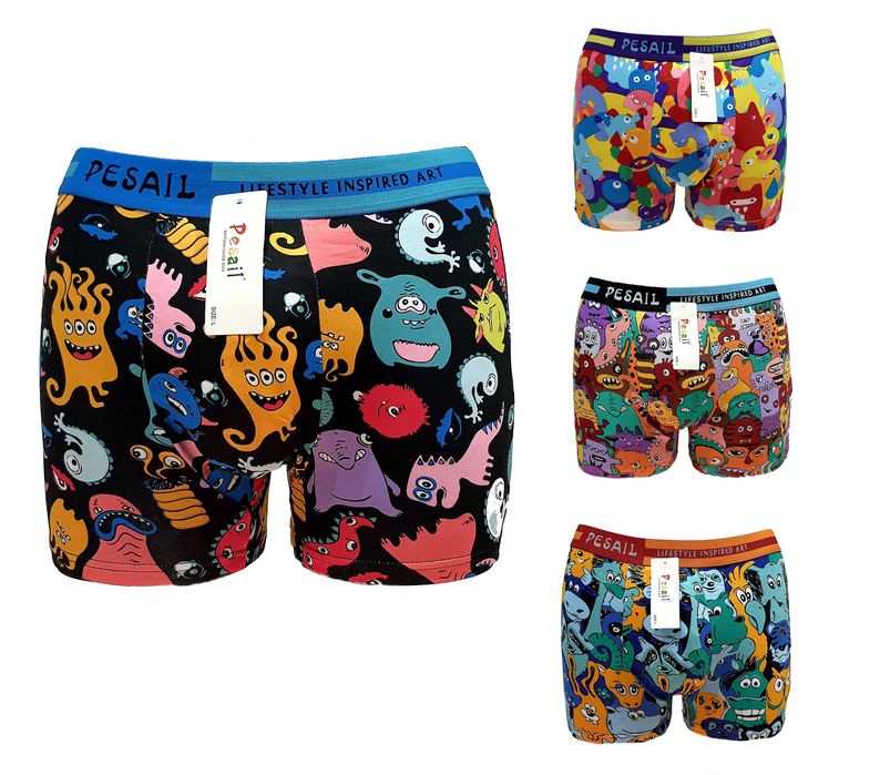 4x Bokserki XXL - śmieszny prezent, urodziny imieniny Święta - potwory