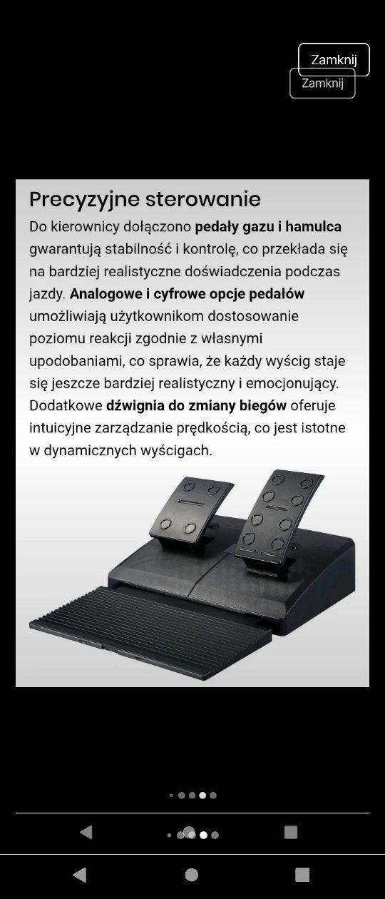 Kierownica + akcesoria