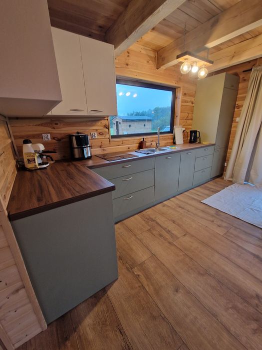 Domek Mazury nad jeziorem sauna balia jacuzzi