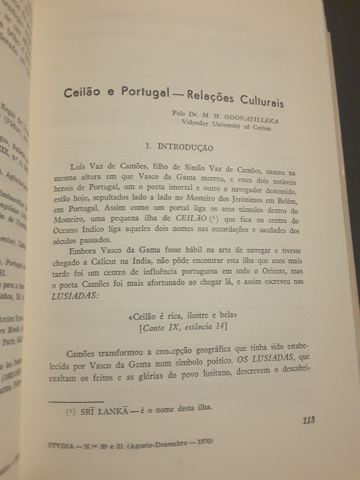 STVDIA: Ceilão-Reino do Congo-Cuamato / O Algarve Económico