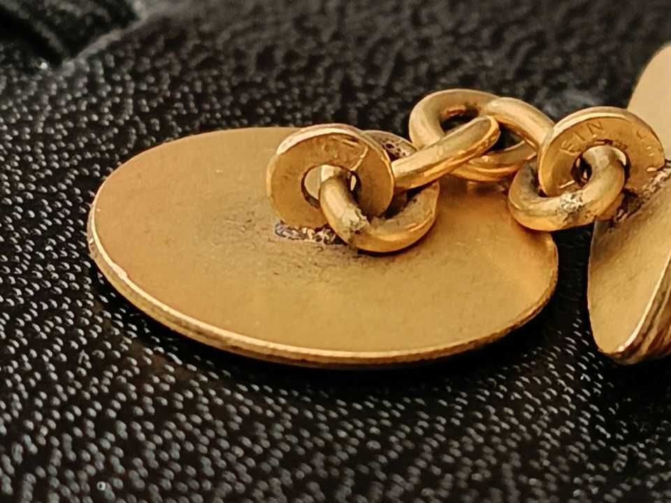 Raro par de botões de punho Arte Nova, plaqué ouro? século XIX - XX