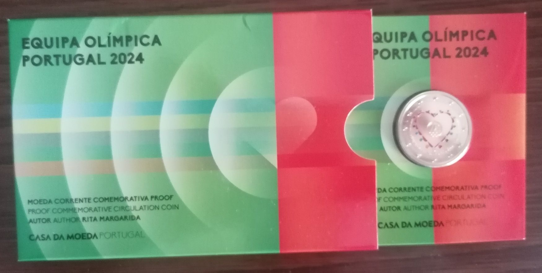 Moeda 2 euros equipa olimpica portugal 2024