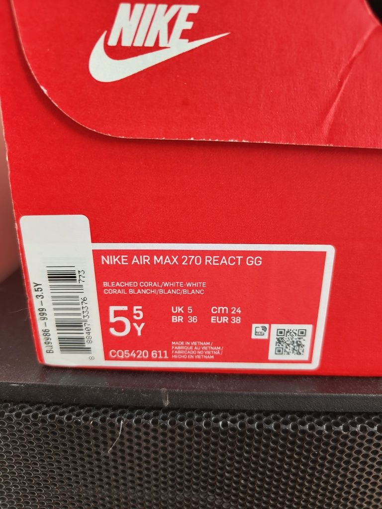 Nike AIR max 270 react GG rozm 38