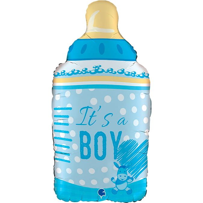 Balon foliowy 29" - butelka - it's a boy