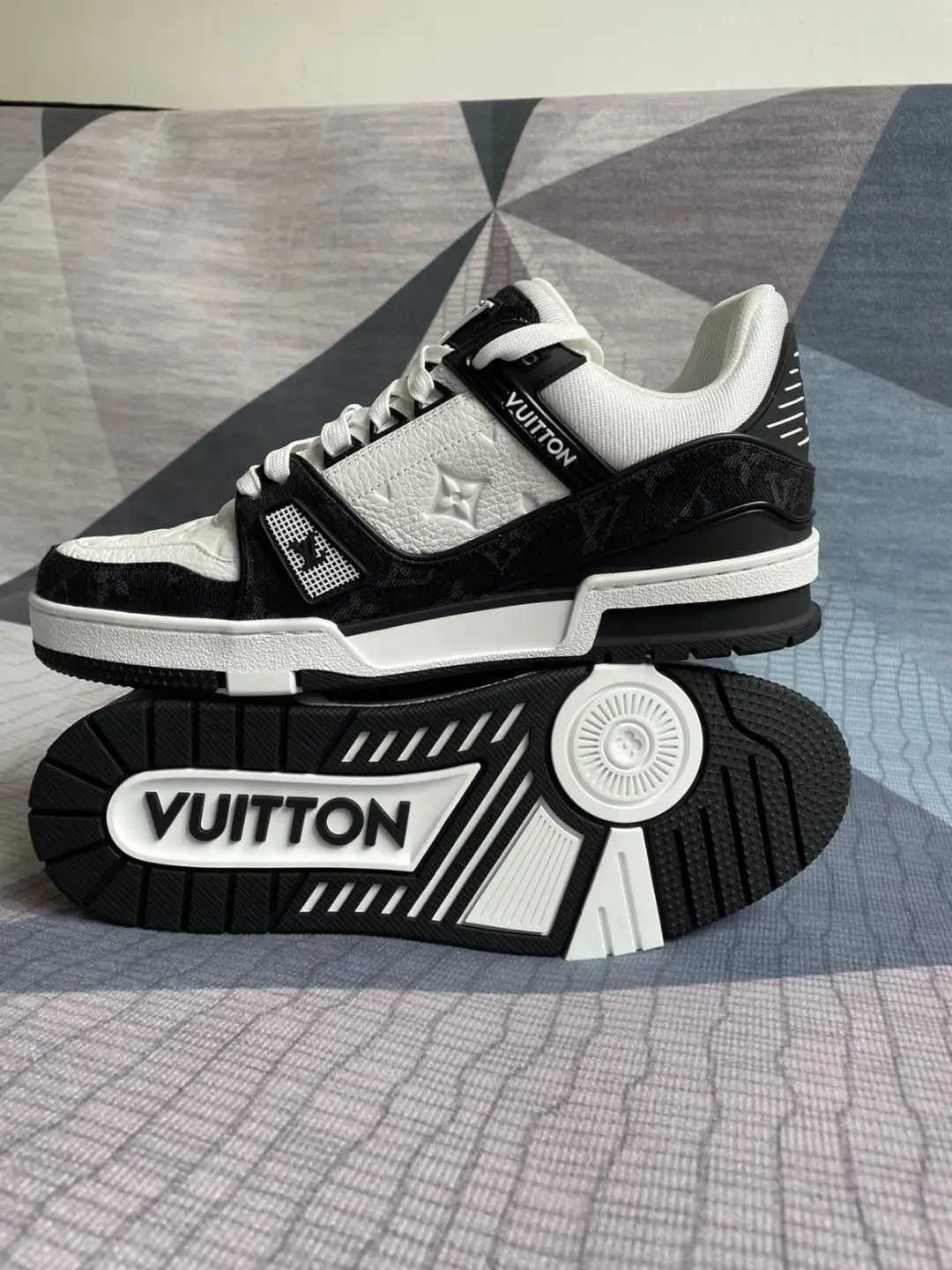 Louis Vuitton LowLvTrainerBlack Oryglnał Nowe Trampki Modny wybór 44