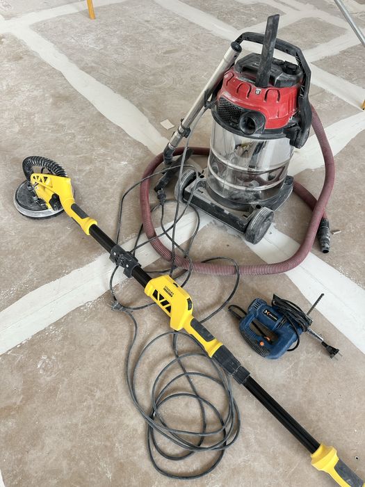 Lixadeira girafa + aspirador + serra