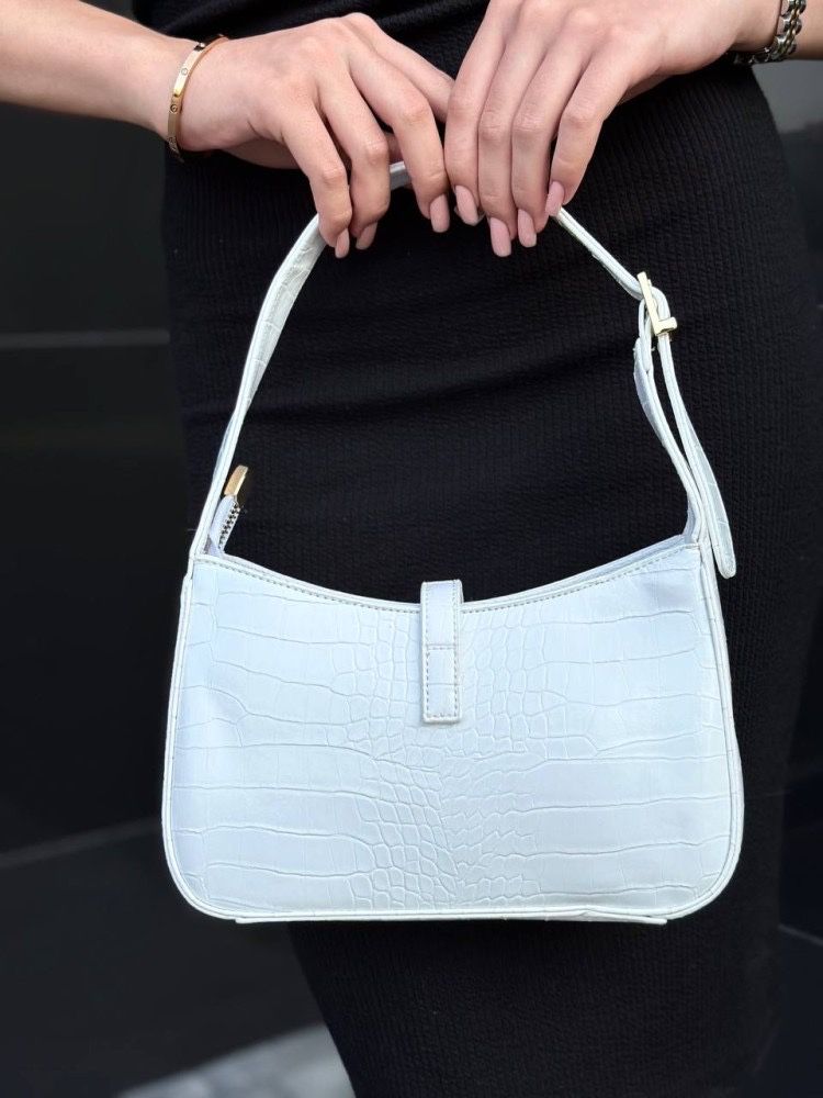 Жіноча сумка  Yves Saint Laurent Hobo White Croco white