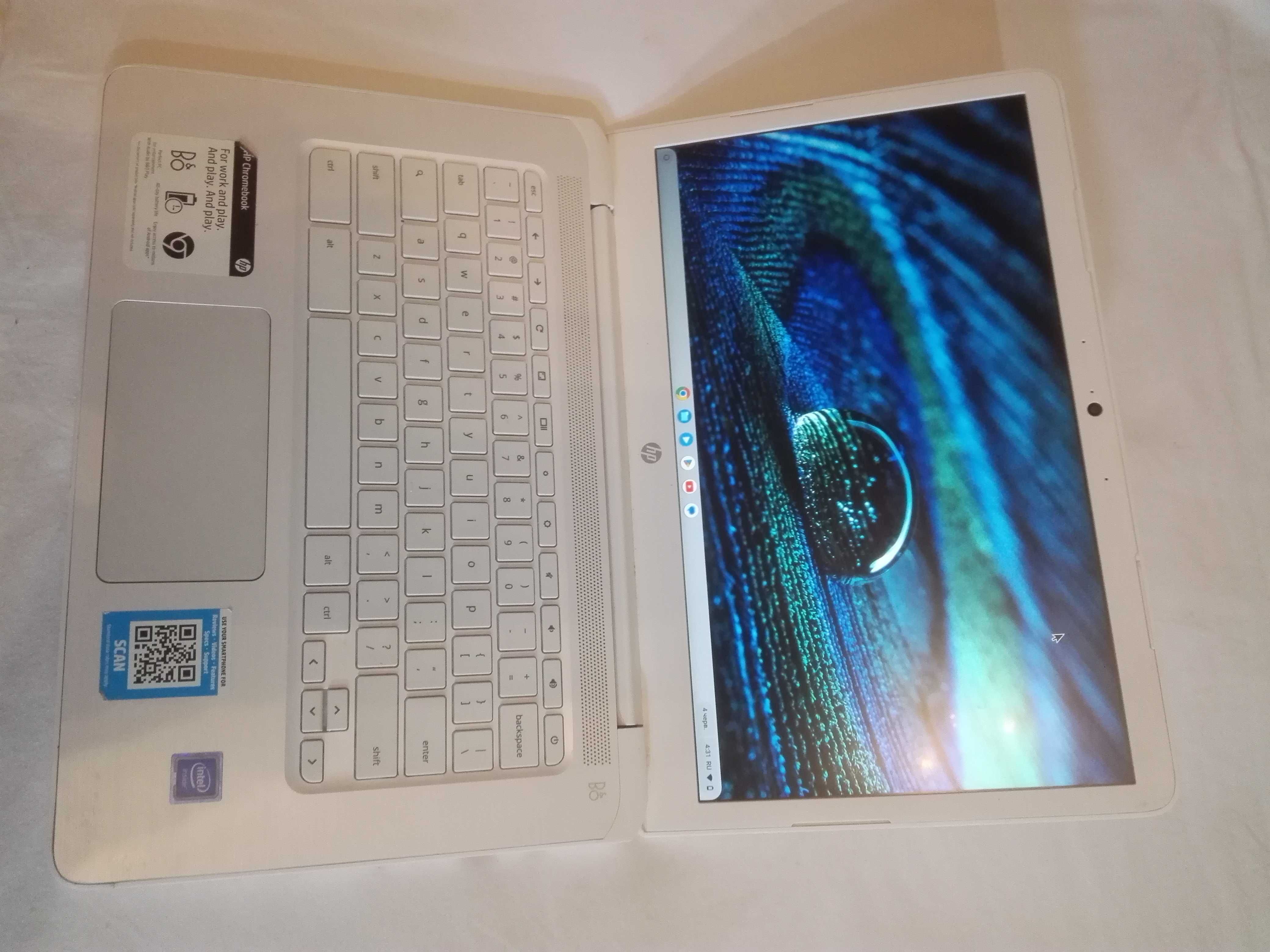 Красивий Hewlett-Packard матовий 14"FullHD IPS довга батарея ChromeOS