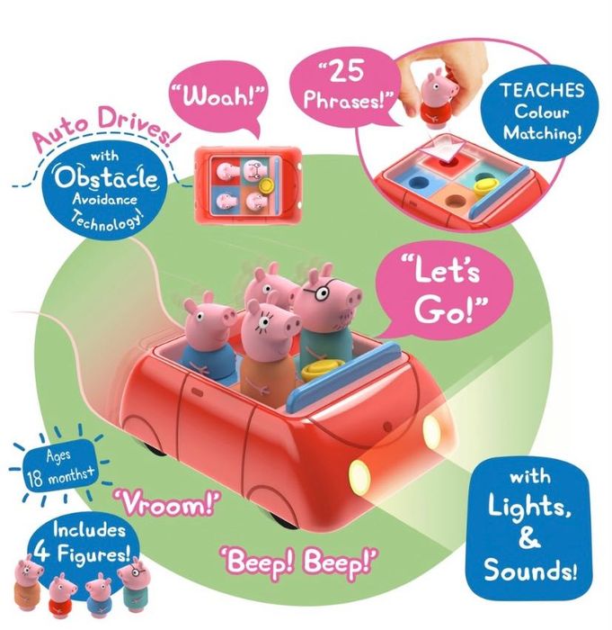 Інтерактивна машинка Свинка Пеппа hasbro car Peppa світло та звук