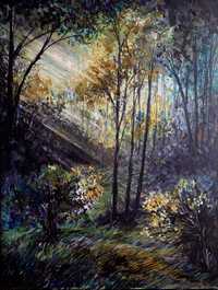 Картина маслом «Сказочный лес» 45х60см