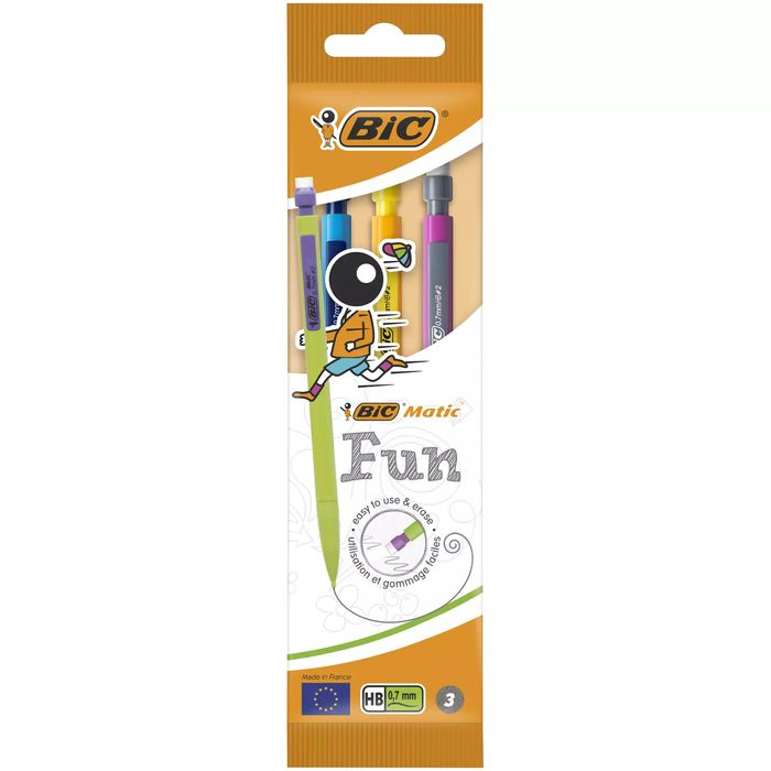 Ołówek z gumką BIC Matic Fun HB Pouch 3szt. BIC