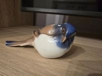 Figurka porcelanowa ptak ptaszek Bing Grondahl B&G sikorka pesymista