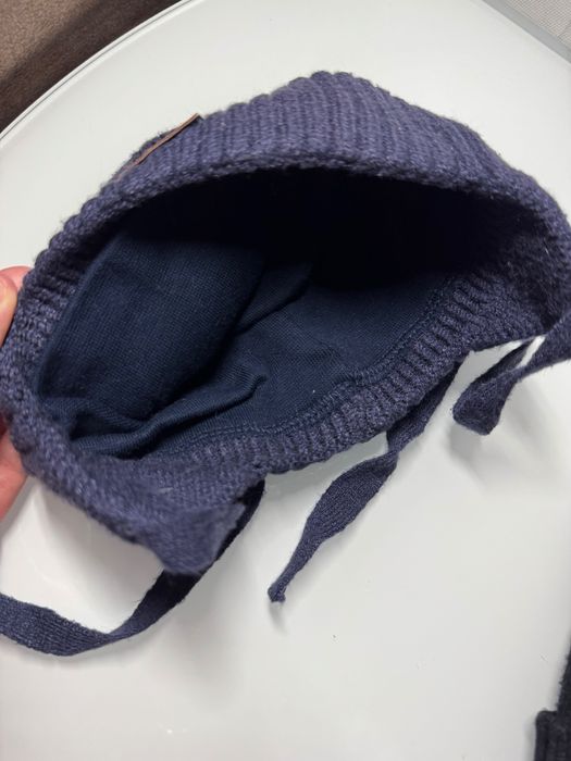 Вʼязані теплі шапки Zara на підкладці дитячі детские шапки на завязках