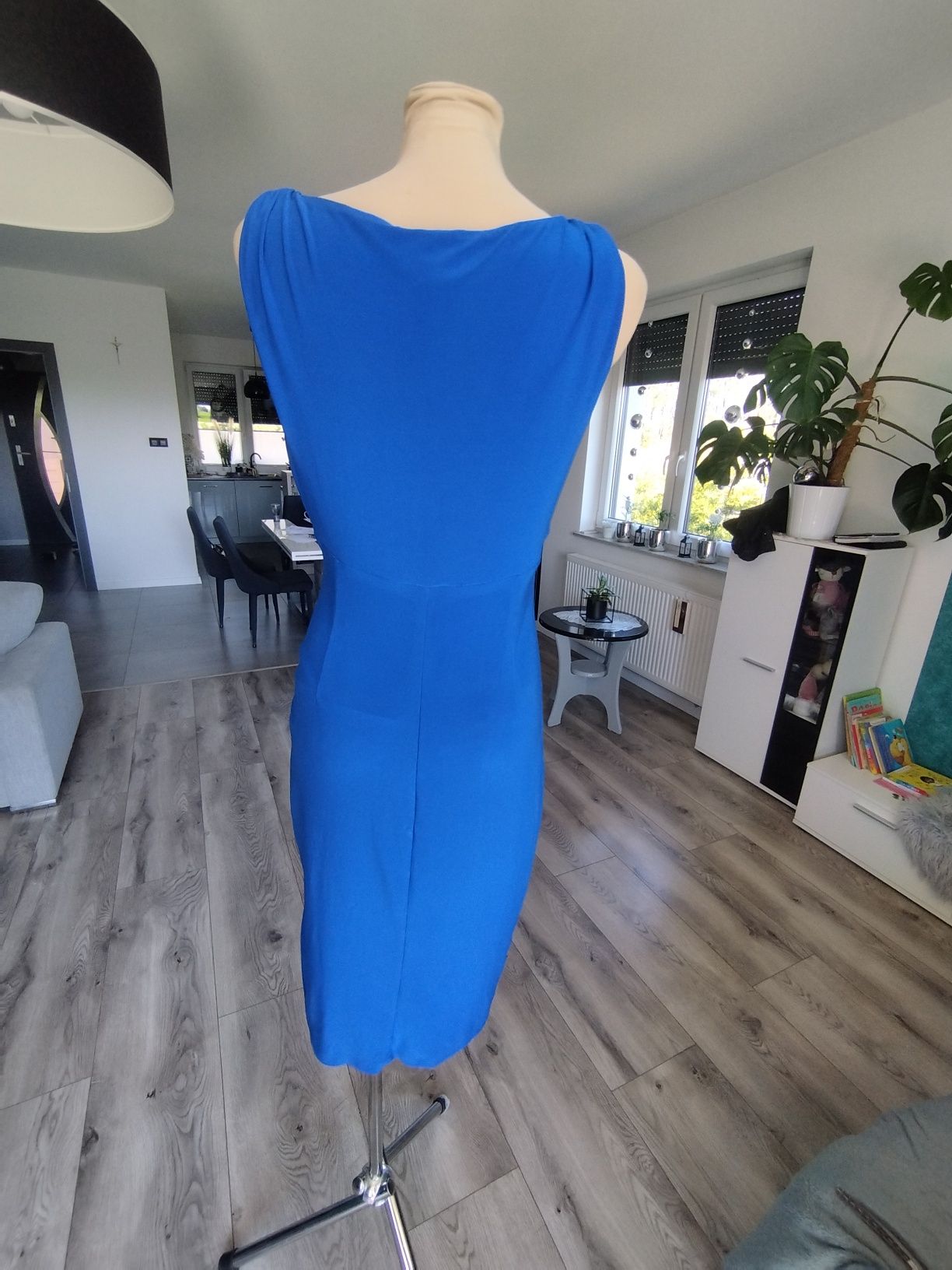 XS S kobaltowa chabrowa granatowa sukienka Lauren Ralph Lauren