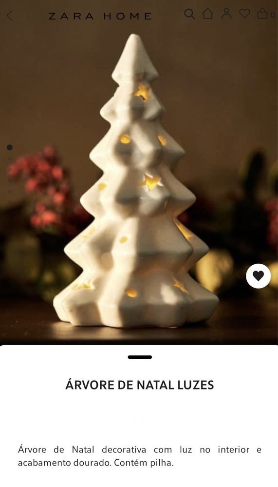 Árvore de Natal Luzes Zara Home NOVO