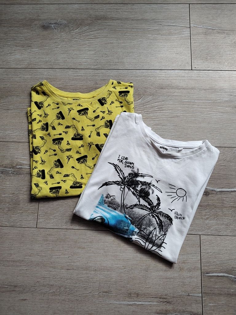 2 pak dwa t-shirty chłopięce r. 140