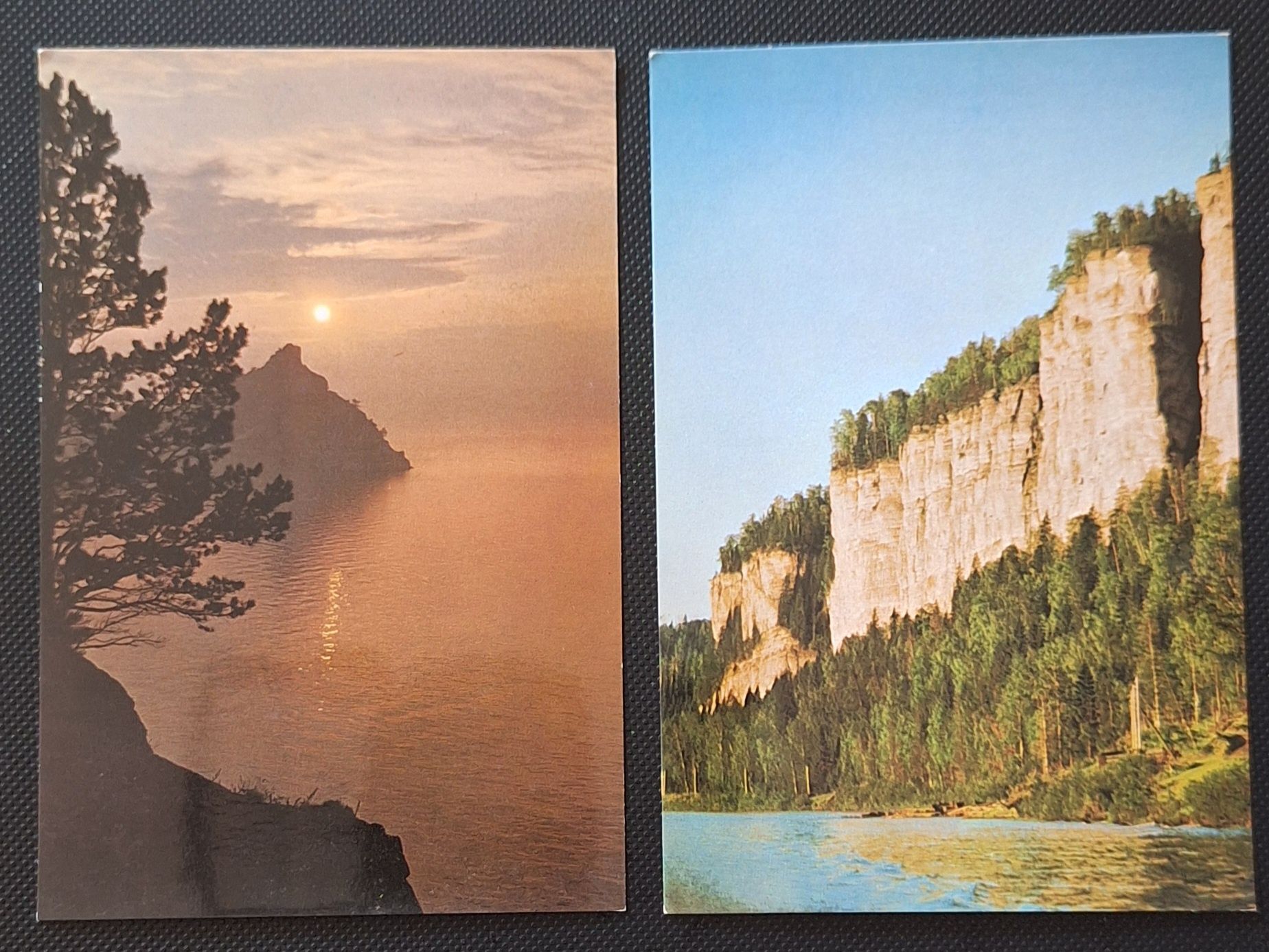Postais ilustrados a cores paisagens Russia adquiridos na URSS anos 80