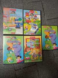 5 DVD educativos ''Fisher price: little people'