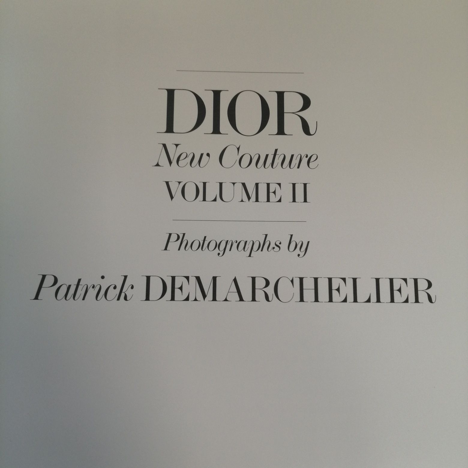 Album Dior New Couture vol. II Patrick Demarchelier