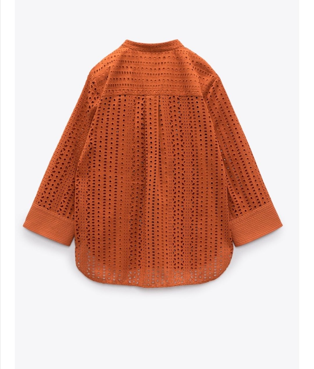 Zara LUX nowy komplet azurowy haft angielski ceglasty spodnie koszula