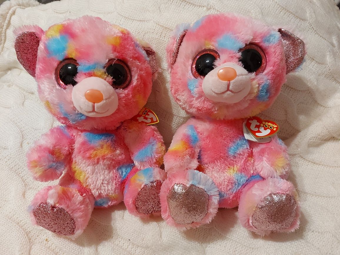 Nowa maskotka zabawka beanie boos ty rozowy miś wysyłka