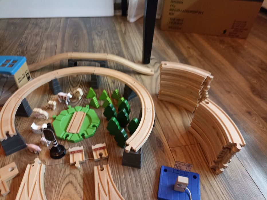 Drewniane tory duży zestaw