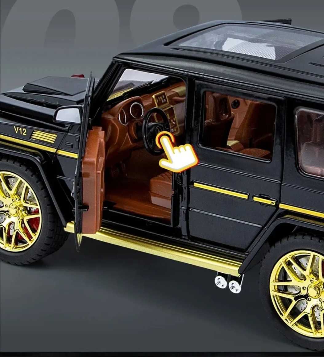 Модель автомобиля AMG G63 1:24 из цинкового сплава со звуком