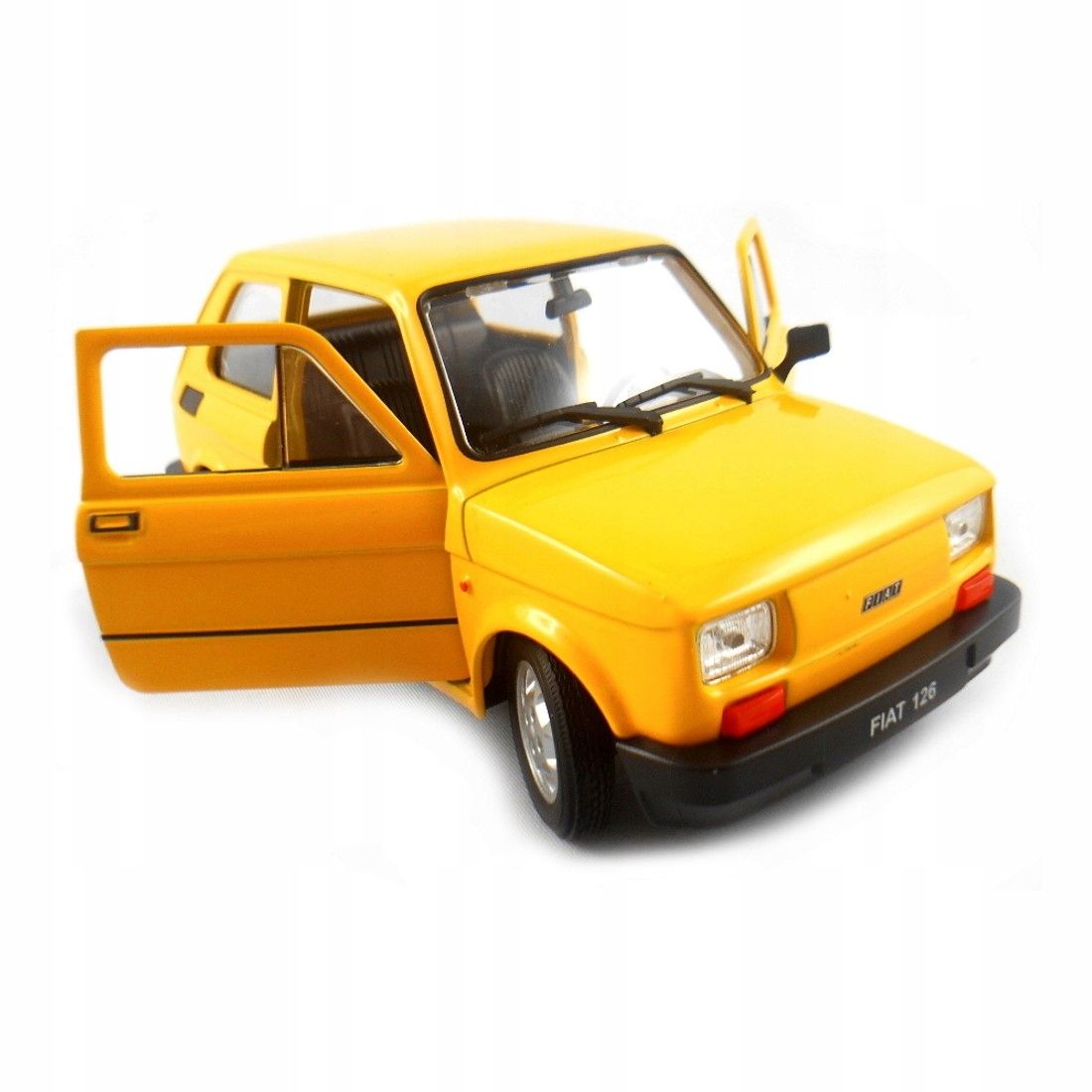 Fiat 126p Maluch PRL żółty skala 1:21 Welly