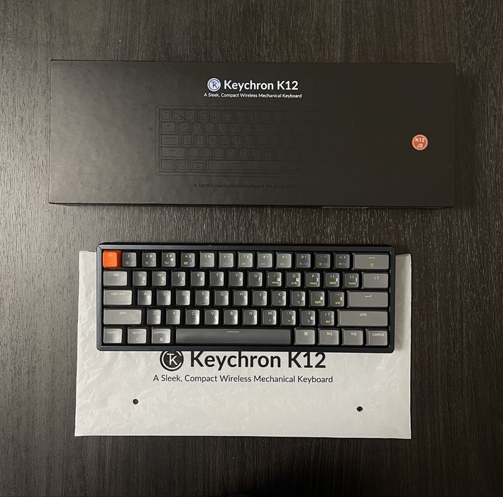 keychron k12j3 60%,Mac + Win,Hot-swap,BT 3 пристрої одночасно, Rgb