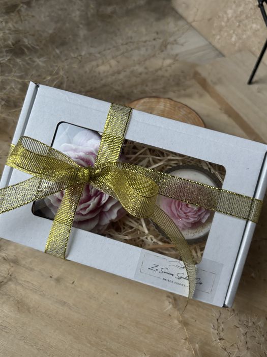 Zestaw zapachowych świec sojowych piwonia tealight zapach orchidei