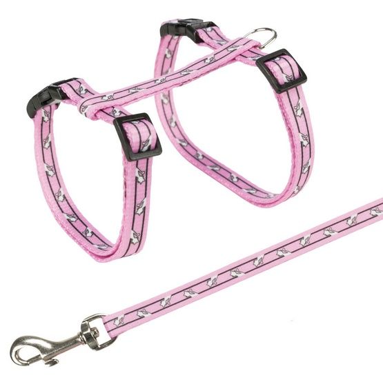 Regulowane szelki spacerowe ze smyczą 120cm dla kota - Trixie 27-45cm