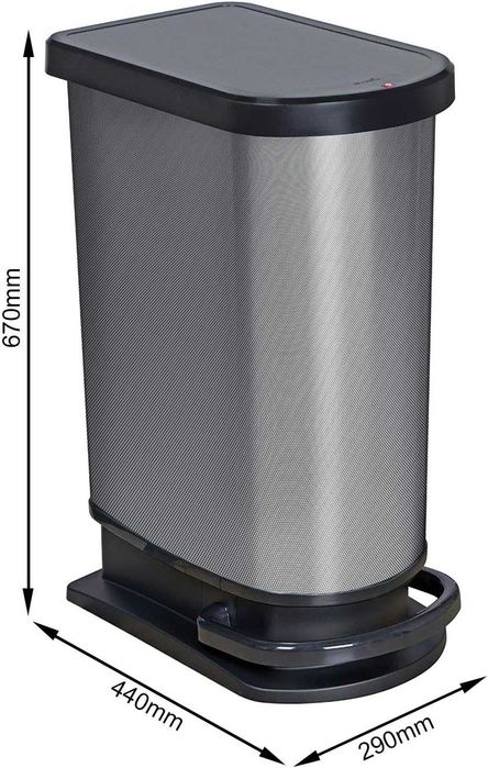 Kosz na śmieci do kuchni na odpady z pedałem i pokrywką Rotho Paso 50l