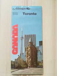 historia, podróże stara mapa Toronto Kanada
