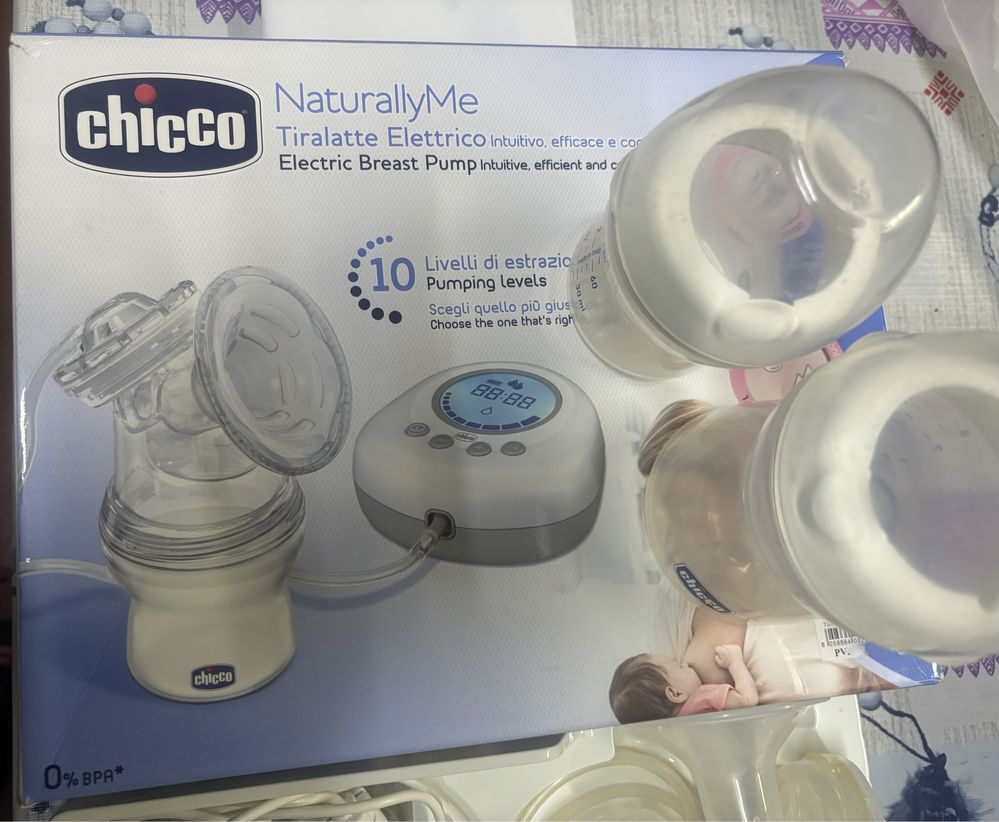 Bomba Chicco + Oferta de 2 biberoes e sacos de comgelacao