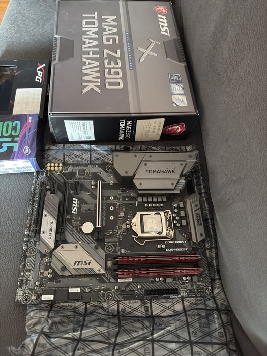 Płyta główna MSI MAG Z390 TOMAHAWK+i5 9600k+2x8gb RAM XPG + chlodzenie