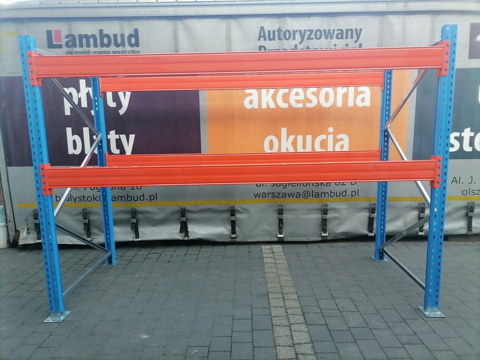 Regał Magazynowy paletowy metalowy Do garażu zakładu Regały