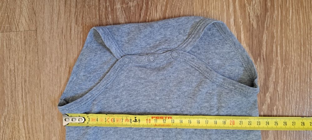 Body bawełniane, jednokolorowe, szare, name it, 92