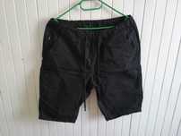 Spodnie szorty męskie cargo czarne wzór CROPP 34 slim fit bawełna 100%