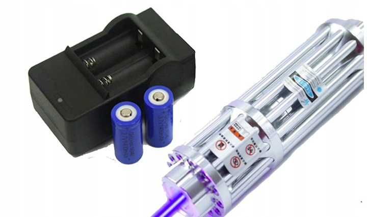 Laser Wskaźnik Niebieski Blue Pointer Przepala Najmocniejszy Wypala