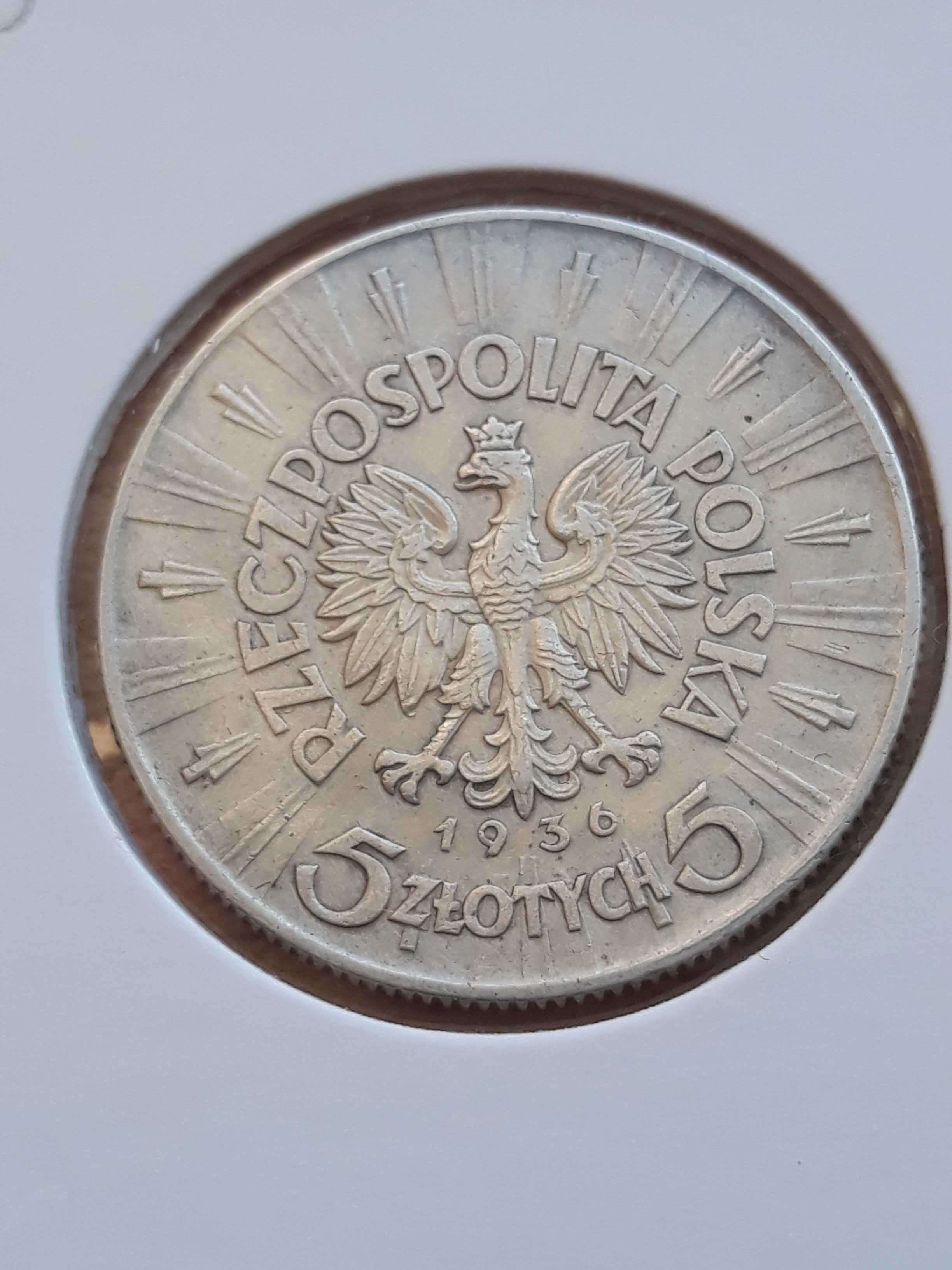 5 złotych Piłsudski 1936 moneta 2RP srebro - nr.11