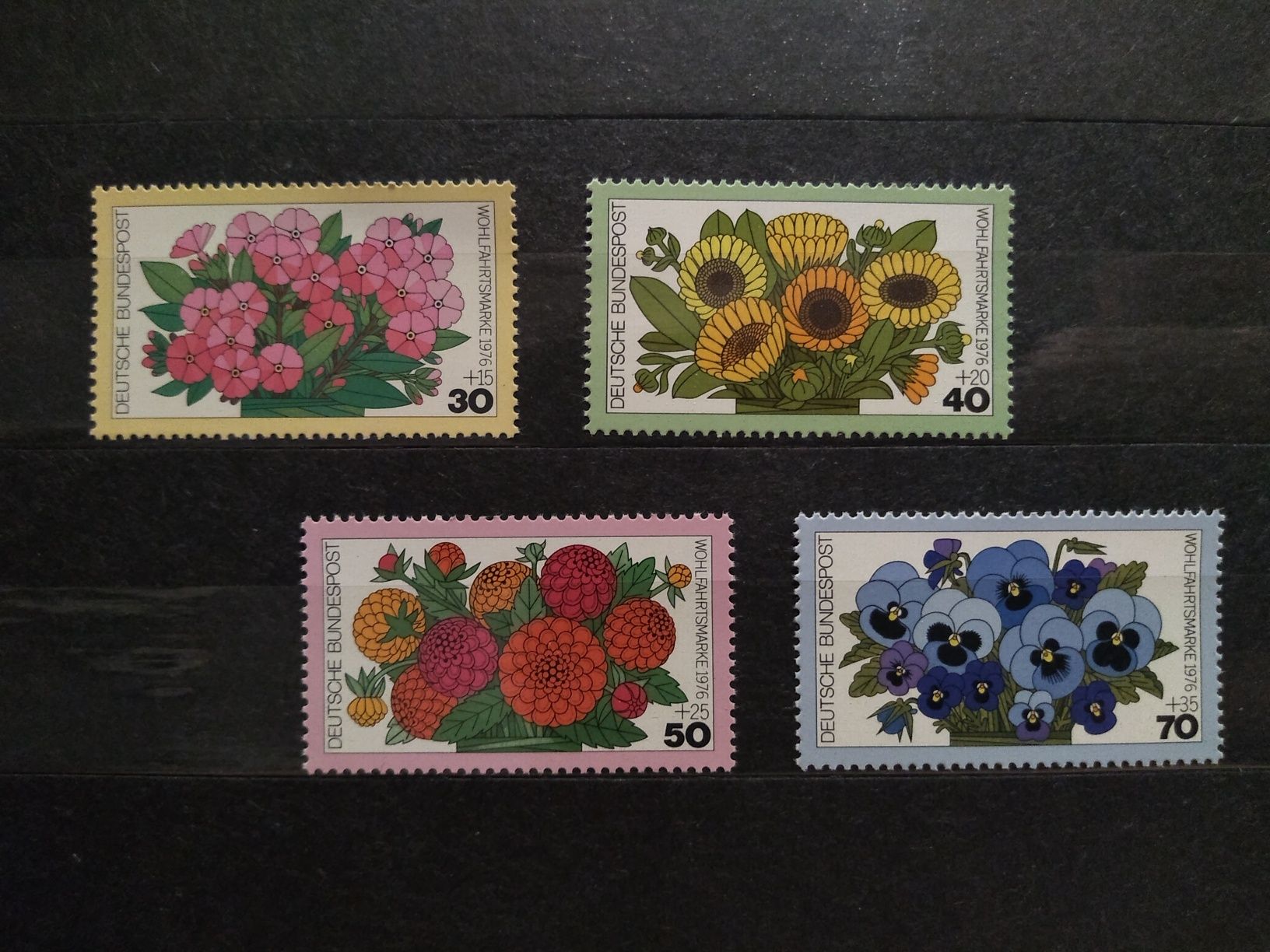 Znaczki Niemcy 1976 kwiaty