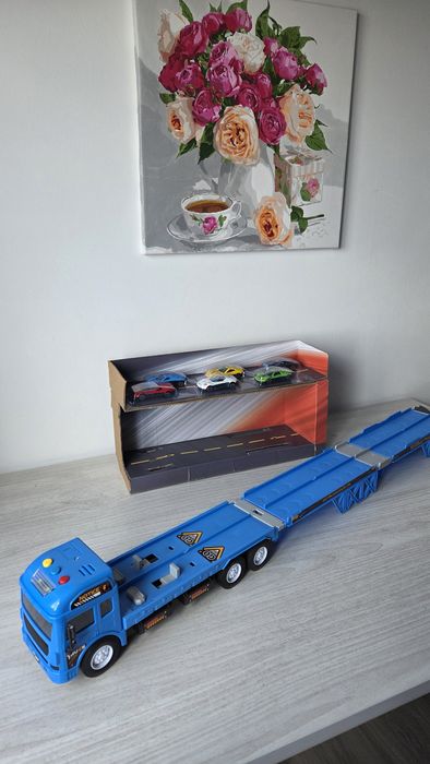 Фура трейлер паркінг з металевими машинками трейлер 90 см пускова уста