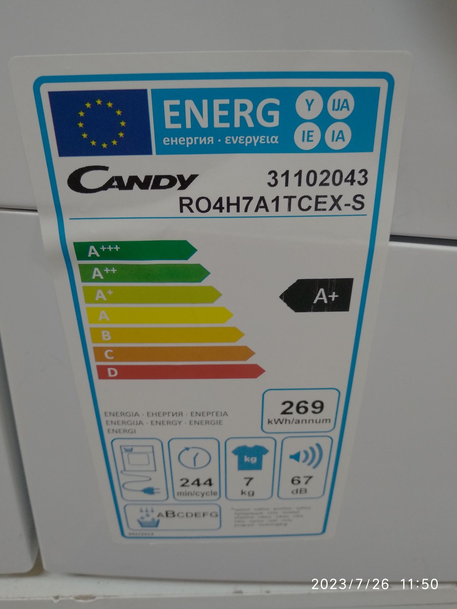 OUTLET Janki ul Wspólna 6 Suszarka CANDY RO4H7A1TCEX-S RapidO