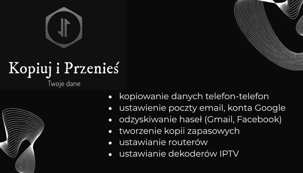 Kopiowanie danych na telefon, ustawianie telefonów i routerów, Świdnik