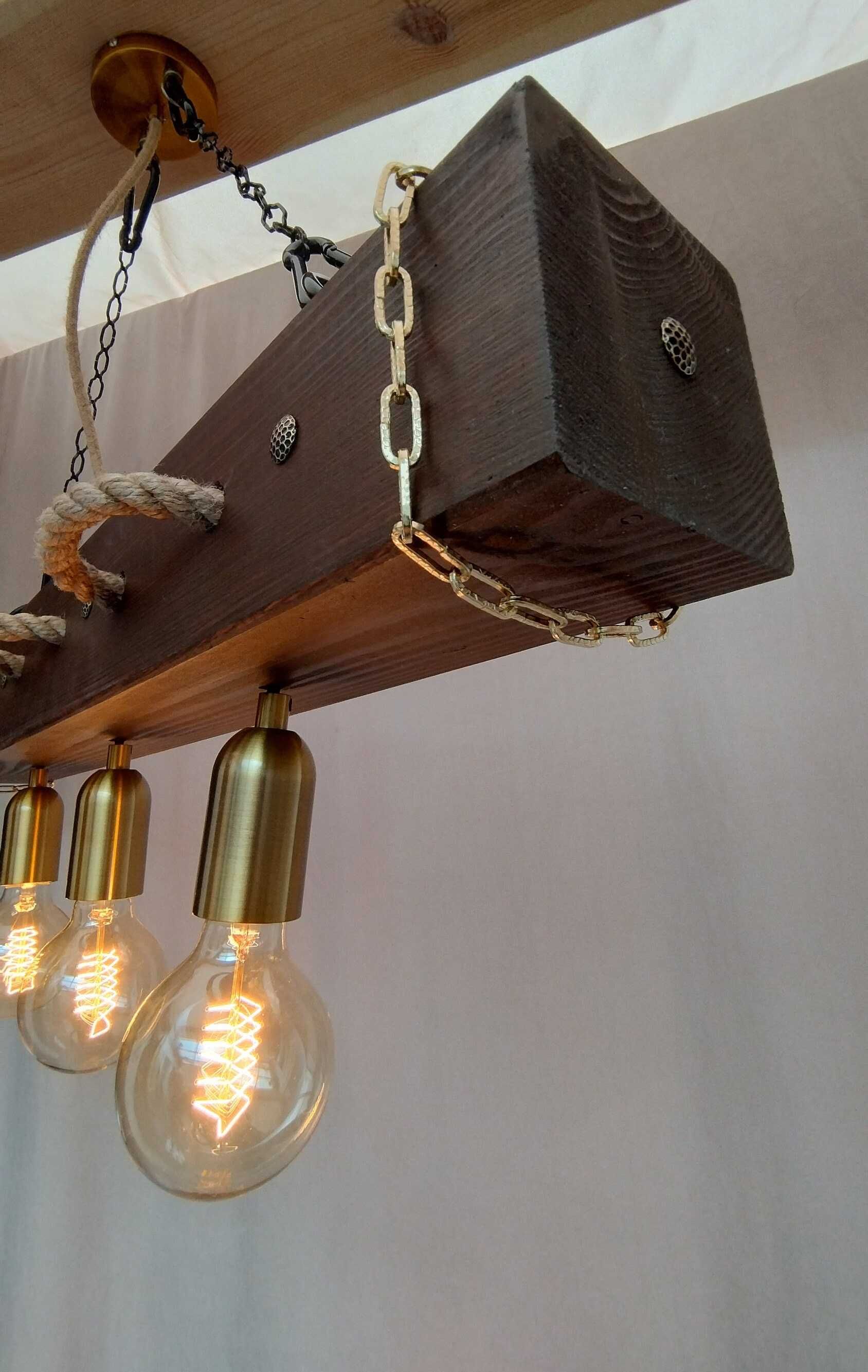 Rustykalna lampa wisząca w stylu industrialnym I Ręcznie wykonana